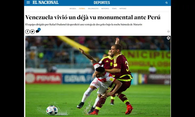 Revisa las portadas de los diarios de Venezuela tras el empate 2-2 entre la vinotinto y Perú | FOTOS 