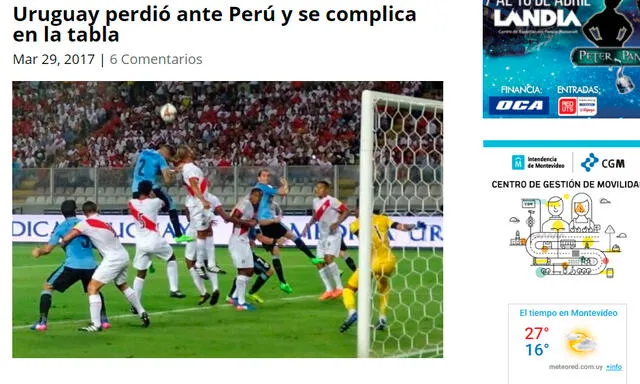Revisa las portadas de los diarios de Uruguay tras el triunfo de Perú por 2-1 [FOTOS]