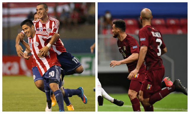 Paraguay vs. Venezuela se enfrentan por tres puntos necesarios para ambas selecciones hoy jueves 9 de septiembre al cierre de la fecha triple. Foto: composición EFE/AFP