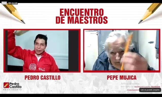 Reunión de Pedro Castillo y Pepe Mujica.