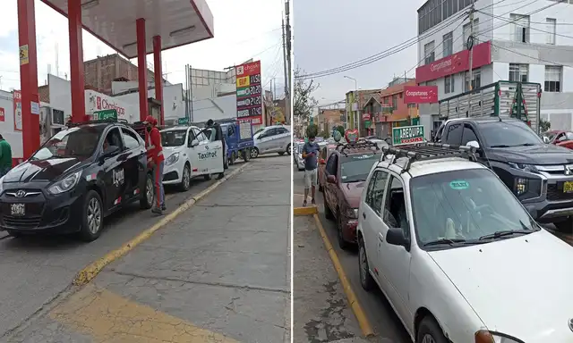 Arequipa: conductores forman largas filas en grifo por GLP