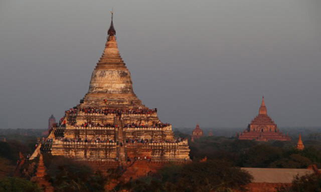 Pagoda de Shwesandaw, una de las 3.000 que hay en Bagan. Foto: difusión