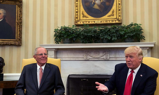Así fue el encuentro entre el presidente Kuzcynski y Donald Trump en la Casa Blanca | FOTOS