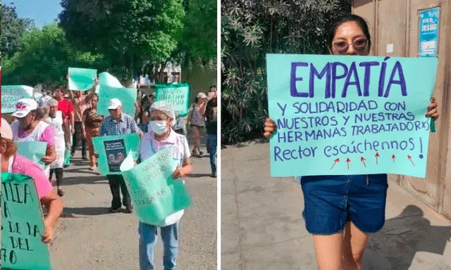 Los alumnos y los trabajadores piden reunirse con el rector de la universidad. Foto: difusión    