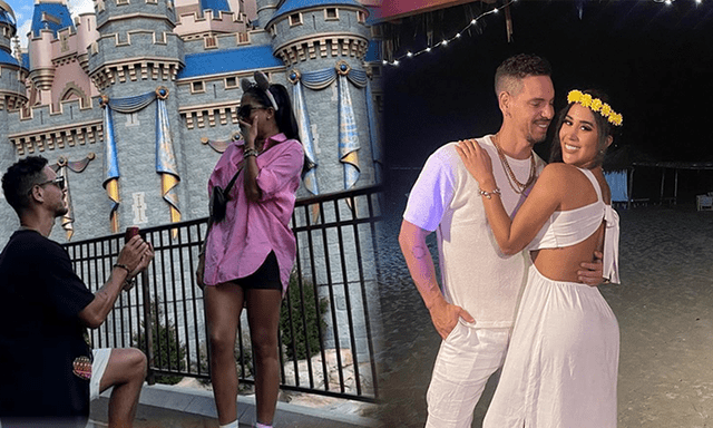 Melissa Paredes y Anthony Aranda se comprometieron en Disney. Foto: composición LR/archivo   