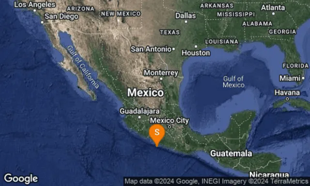 Último sismo ocurrido en México sucedió en Tecpan, Guerrero. Foto: SSNMexico/X   