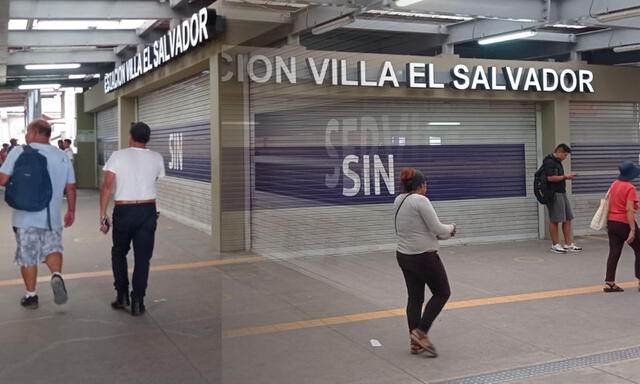 Estación Villa El Salvador de la Línea 1 permanece cerrada. Foto: composición La República/José Sáenz   