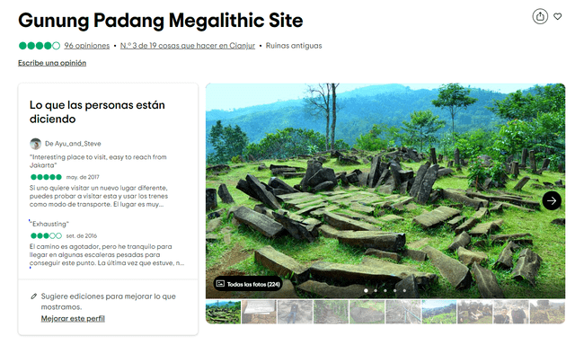  Cómo visitar 'Gunung Padang Megalithic Site'. Foto: Tripadvisor<br>    