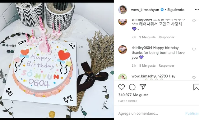 Kim So Hyun en Instagram