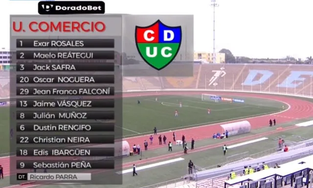 El once de Unión Comercio para el debut en la Copa Bicentenario. Foto: captura Gol Perú