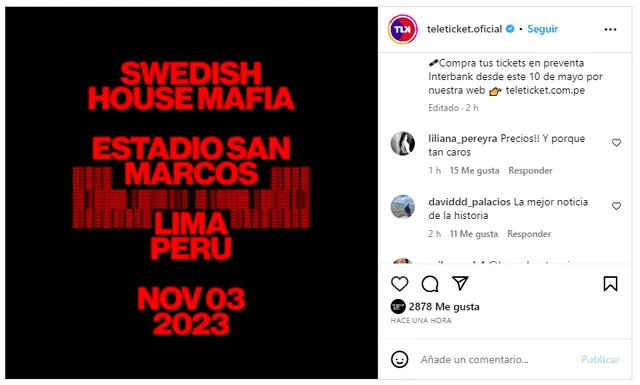  Swedish House Mafia anuncia concierto en Perú. Foto: captura/Instagram  