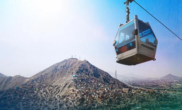 El Teleférico en el cerro San Cristóbal unirá el centro histórico de Lima. Foto: El Peruano.   