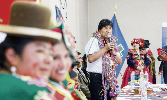 RECIBIMIENTO. Evo Morales, sostiene que el  Perú tiene que lograr materializar los proyectos que dejó su gobierno.
