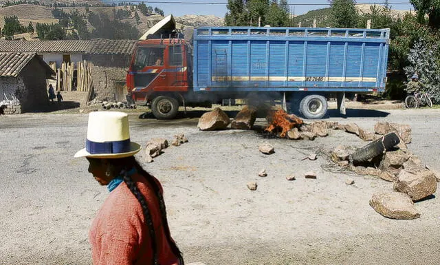 protesta. Gremios de Cusco paralizaron contra el gobierno.