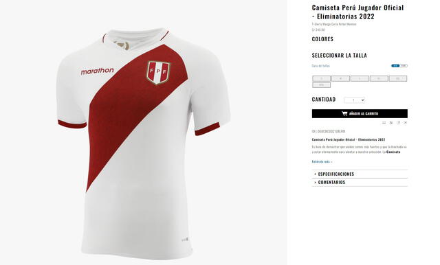 Camiseta de selección peruana