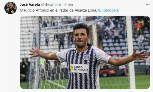 Mauricio Affonso volvería a Alianza Lima, según el diario Líbero.