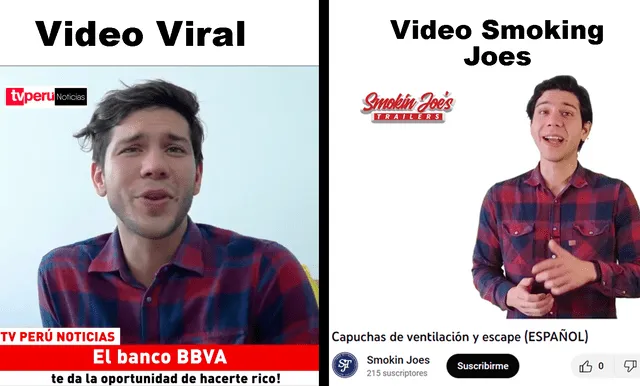 Comparación entre video viral y el de Youtube de Smoking Joes