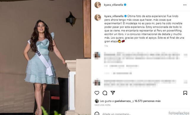  Kyara Villanella publicó post en el que anuncia que dejará su carrera de modelaje. Foto: Instagram/Kyara Villanella 