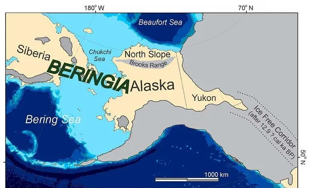  Con el fin de la glaciación y el aumento del nivel del mar, Beringia se inundó. Foto: NPS<br>  