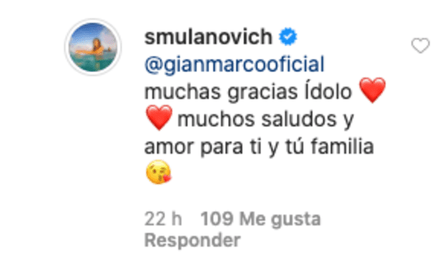 Sofía Mulanovich en Instagram
