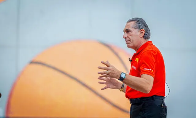 Sergio Scariolo dirigió una última sesión de entrenamientos previo al partido. Foto: Baloncesto España   