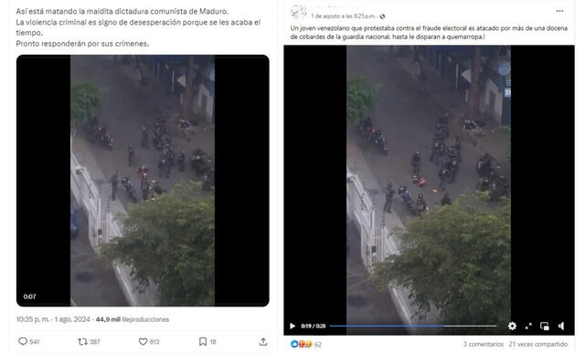 <em> Video viral y divulgado como un hecho reciente en Venezuela. Foto: captura de X / Facebook</em>   