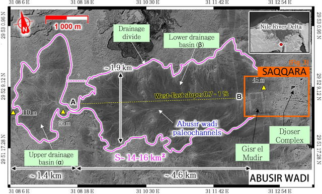 La construcción de la pirámide escalonada de Saqqara representó un desafío monumental que requirió un esfuerzo masivo. Foto: Landreau et al./PLOS ONE/Paleotechnic.   