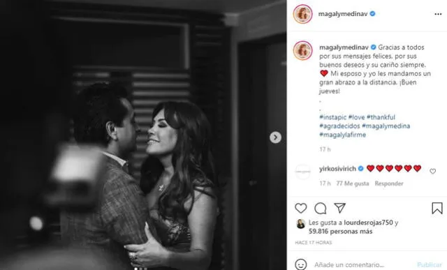 Magaly Medina comparte románticas fotos con Alfredo Zambrano tras confirmar reconciliación