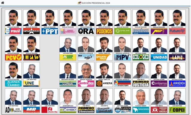Elecciones Venezuela 2024: CONOCE el tarjetón electoral del CNE que REVELA los 10 candidatos presidenciales