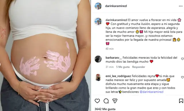 Emotivo mensaje de Darinka Ramírez. Foto: Instagram Emotivo mensaje de Darinka Ramírez. Foto: Instagram