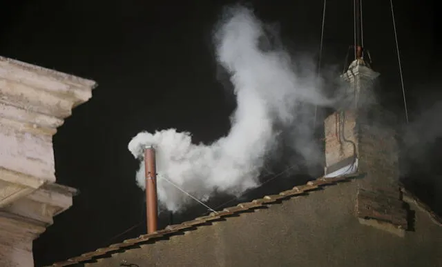 White smoke rises from the Sistine Chapel chimney, signaling the election of a new pope and marking a historic moment for Catholics around the world. Photo: AFP White smoke rises from the Sistine Chapel chimney, signaling the election of a new pope and marking a historic moment for Catholics around the world. Photo: AFP