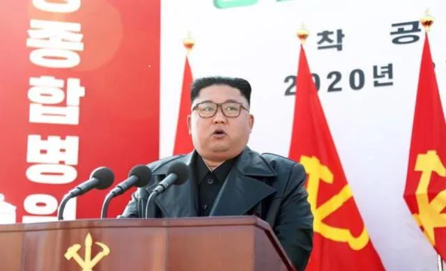 Kim Jong-un el 1 de mayo durante un discurso. Foto: KCNA (EFE)
