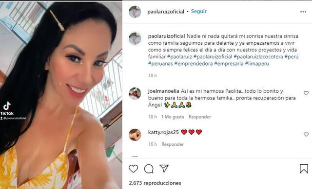 Paola Ruiz compartió su felicidad en redes sociales. Foto: Paola Ruiz/ Instagram