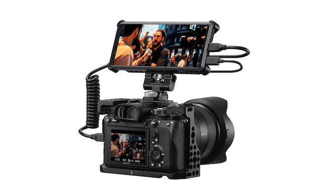 El Xperia Pro puede servir como un monitor de cámara externo. Foto: Sony