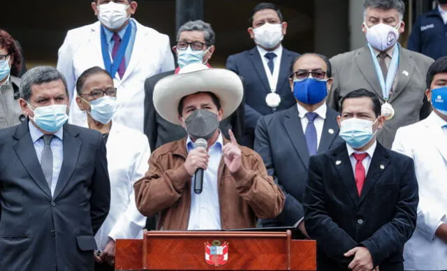 Pedro Castillo dio un discurso por el Día de la Medicina Peruana. Foto: Presidencia