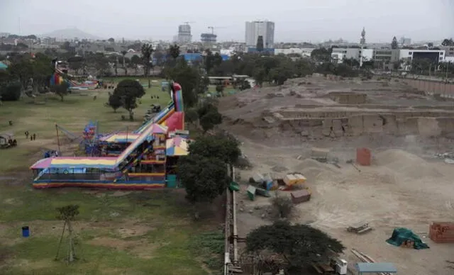 Trabajos junto al Parque de las leyendas. Foto: EFE