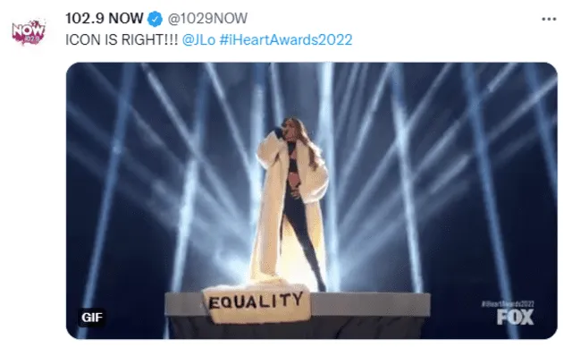 Jennifer Lopez iHeartRadio Music Awards 2022