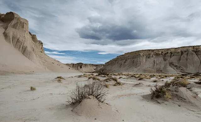  Así es el desierto de la Patagonia Oriental, ubicado en Argentina. Foto: Expansión<br>    