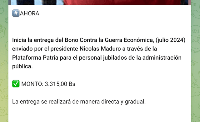 Ya llegó el Bono de Guerra para jubilados 2024. Foto: composición LR/Telegram.   