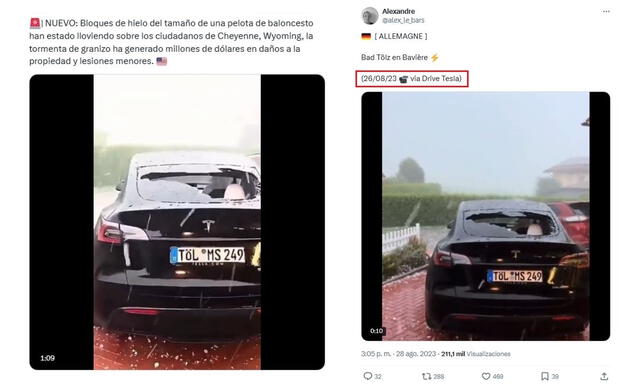 <em>A la izquierda, la versión viral. A la derecha, la edición real de la escena. Foto: captura de X</em>   