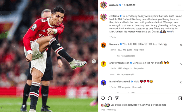 Este es la misiva redactada por Cristiano Ronaldo. Foto: captura Cristiano Ronaldo. Este es la misiva redactada por Cristiano Ronaldo. Foto: captura Cristiano Ronaldo.