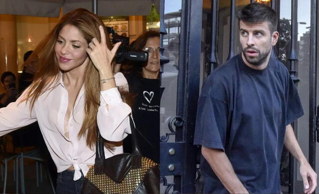 Shakira y Gerard Piqué a su salida de la reunión con sus abogados. Foto: ViralNews