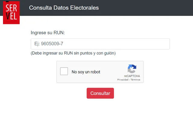 Puedes consultar tu local de votación en Servel o llamando al 600-6000-166. Foto: captura/Servel.