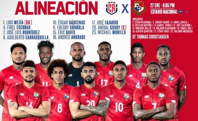 Equipo titular de Panamá. Foto: selección de Panamá.