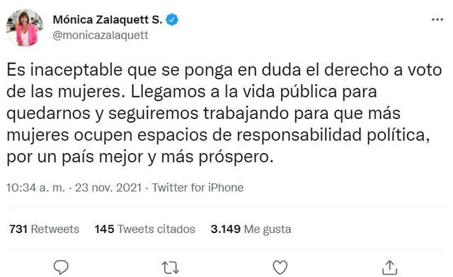 Ministra de la mujer de Chile sobre Kaiser