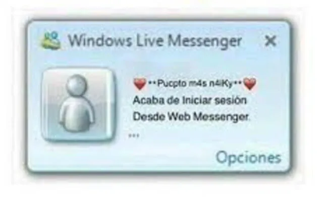 Notificación de MSN. Foto: Xataka.