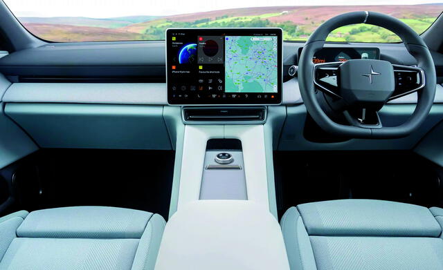 Inside look of the Polestar 4, the most recent model of the Swedish company that offers a brand new android system. Photo: Topgear Inside look of the Polestar 4, the most recent model of the Swedish company that offers a brand new android system. Photo: Topgear