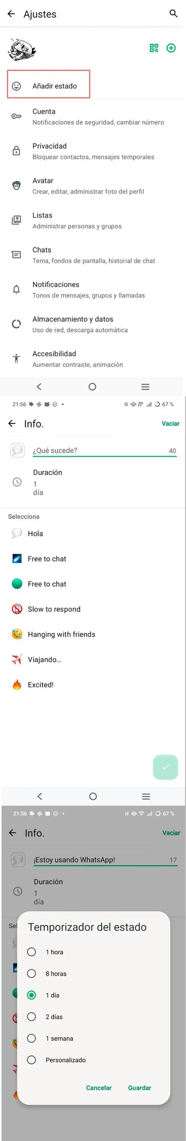  Pasos para usar la nueva función de WhatsApp. Foto: Xataka Android   