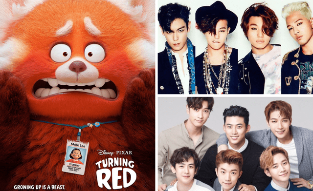"Turning red" es una película de Disney con BIGBANG y 2PM. Foto composición: IMDb y La República