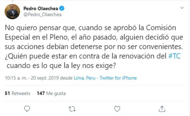 Twitter Olaechea.